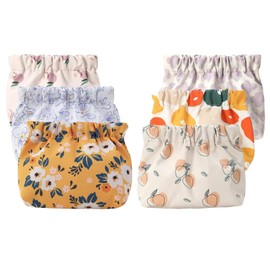 MFCGHXR 6 PCS Pocket Cosmetic Bag, Self-Closing Shrapnel Small Makeup Pouch, Waterproof Travel Makeup Cosmetic Pouch, for Handbag Purse Earphones Coin Lipstick Cosmetic Accessories Organizer