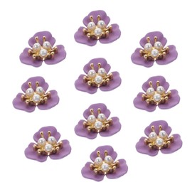 Ipetboom Delicate Fingernail Ornaments DIY Manicure Charms Pearl Nail Art Decorations Metal Studs for Dress Women