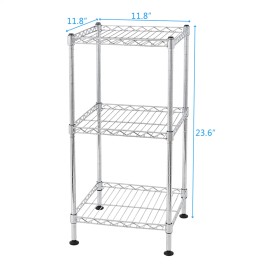 Unbranded 3-Tier Wire Shelving Unit Metal Storage Rack for Kitchen Bathroom Small Space