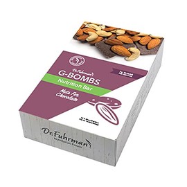 Dr. Fuhrman G-BOMBS Nutrition Bar, Nuts for Chocolate, Plant Based Protein, Organic Fruits, Vegetables, Nuts and Seeds – No Added Sugar, Sweetened Only With Real Fruit, 12 Pack