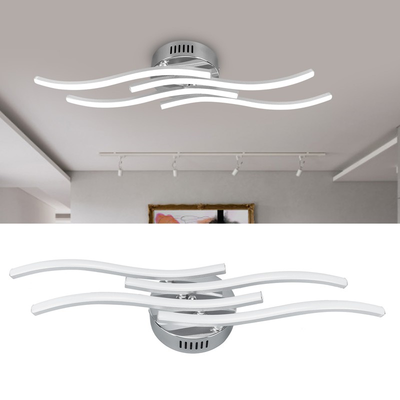 LED Wavy Ceiling Light 140LED Modern Ceiling Lamp for Bedroom