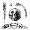 Skull Carved Long Claw Labret 316L Surgical Steel