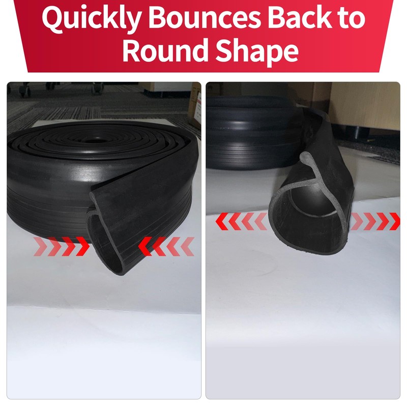 20FT 0.18" P-Bulb EPDM Rubber Garage Door Bottom Seal –