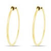 Clip On Spring Hoop Earrings for Non-Pierced Ears (40mm, Gold-Tone)