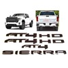 6Pcs Kits AT4 HD Emblem Sierra Door Rear Badge Replacement
