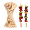 CONGGUAN 100Pcs Paddle Bamboo Skewers 18CM Natural Wooden Cocktail Sticks