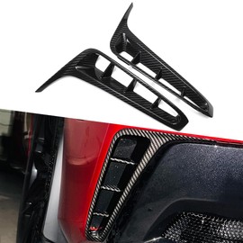 Dry Carbon Fiber Rear Bumper Air Vent Cover for Corvette C8 ZR1 Z06 E-Ray 2020 2021 2022 2023 2024 2025,Bumper Spoiler Lower Side Vent Trim (Glossy Carbon)