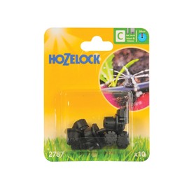 Hozelock 2787 End Line Adjustable Mini Sprinkler, 4/13 mm - Pack of 10 - Black