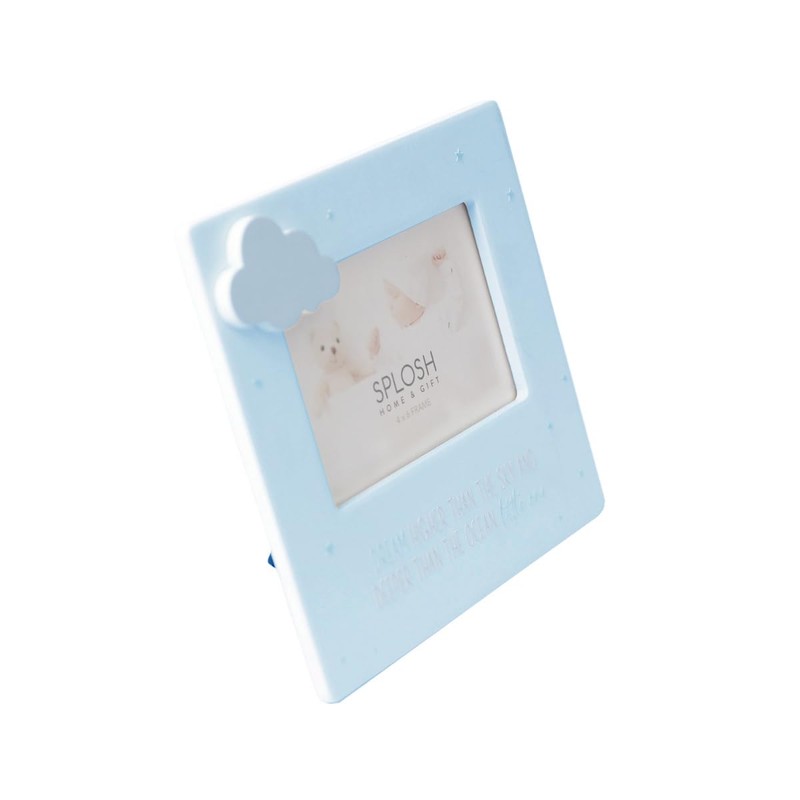 Splosh Baby Blue Ceramic Frame, 4 x 6 Inch