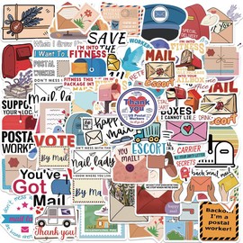 Postman Stickers|50Pcs Mailman Waterproof Vinyl Stickers for Water Bottles Cup Laptop Mobile Phone Skateboard Decals