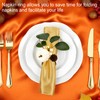 Fall Thanksgiving Napkin Rings Set of 16 White Pumpkin Artificial
