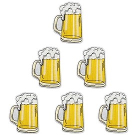 XUNHUI 6PCS Beer Patch Iron on for Clothing Fabric Sewing Embroidered Applique for Jacket Jeans Clothing Badge