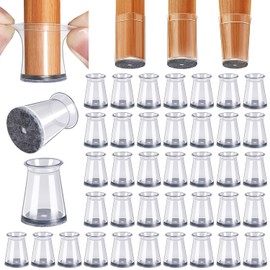 40 Pack Extra Small Chair Leg Floor Protectors Silicone Covers to Protect Floors(Universal XS Clear Fit 0.5"-0.9")