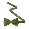 JEMYGINS Mens Solid Frosted Bifold Bow Tie with Pocket Square