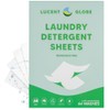 Lucent Globe Sensitive Fragrance Free Laundry Detergent Sheets, 64 Washes,