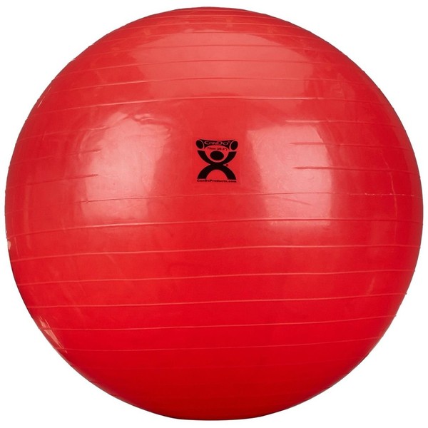 Rolyan Energizing Exercising Balls, Red 29 1/2", Vinyl Therapy Ball for Physical and Occupational Therapy, Fitness Ball for at-Home Work Outs, Yoga, Balance, Pilates, and Core Training Activities