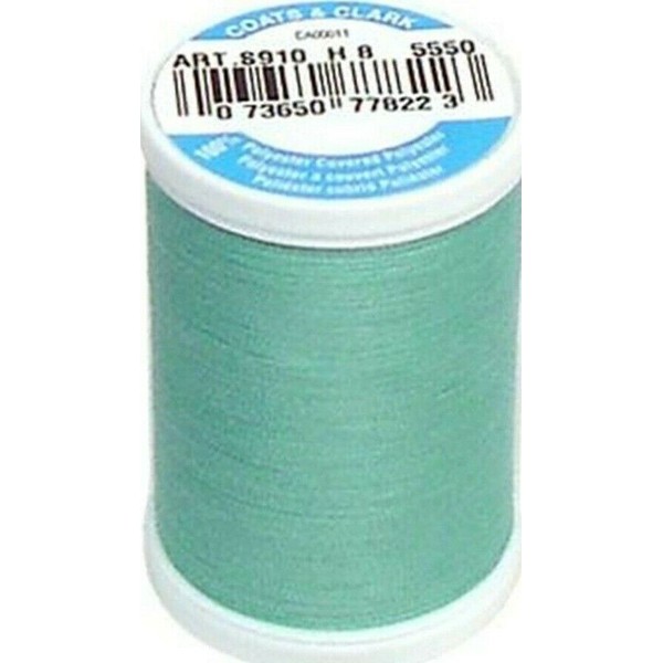 Coats & Clark ~ All Purpose Thread, 250 yd ~ (S910-5550 - Mist Aqua)