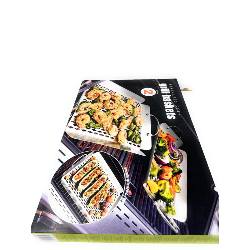 Linkfair Stainless Steel Grill Baskets, 2 Piece