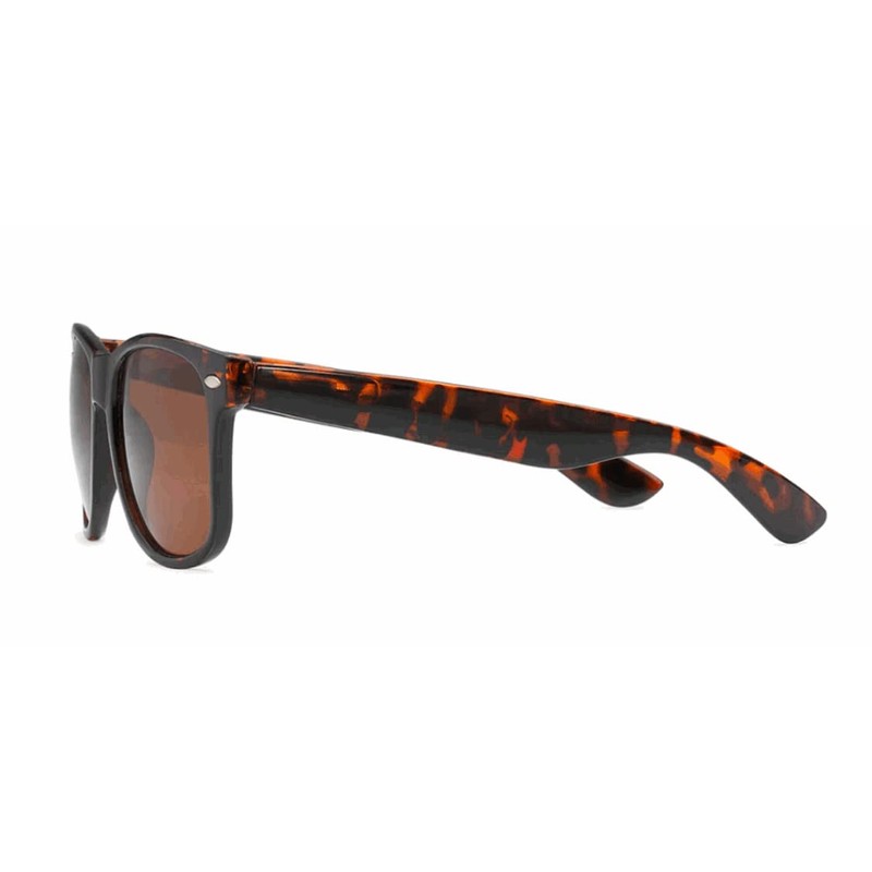 Retro Optix Sunglasses Classic 80’s Vintage Style Design (Tortoise Brown,