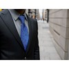 S&W SHLAX&WING Ties for Men Black Navy Blue Patterned Geometric