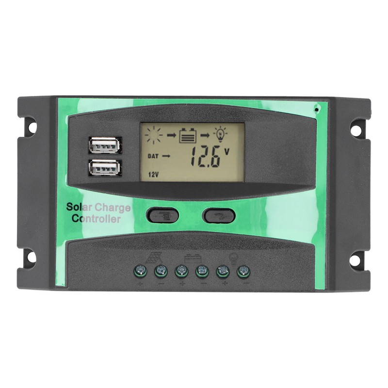 Solar Charge Controller Photovoltaic Discharge PWM Control Regulator 12‑24V 30A