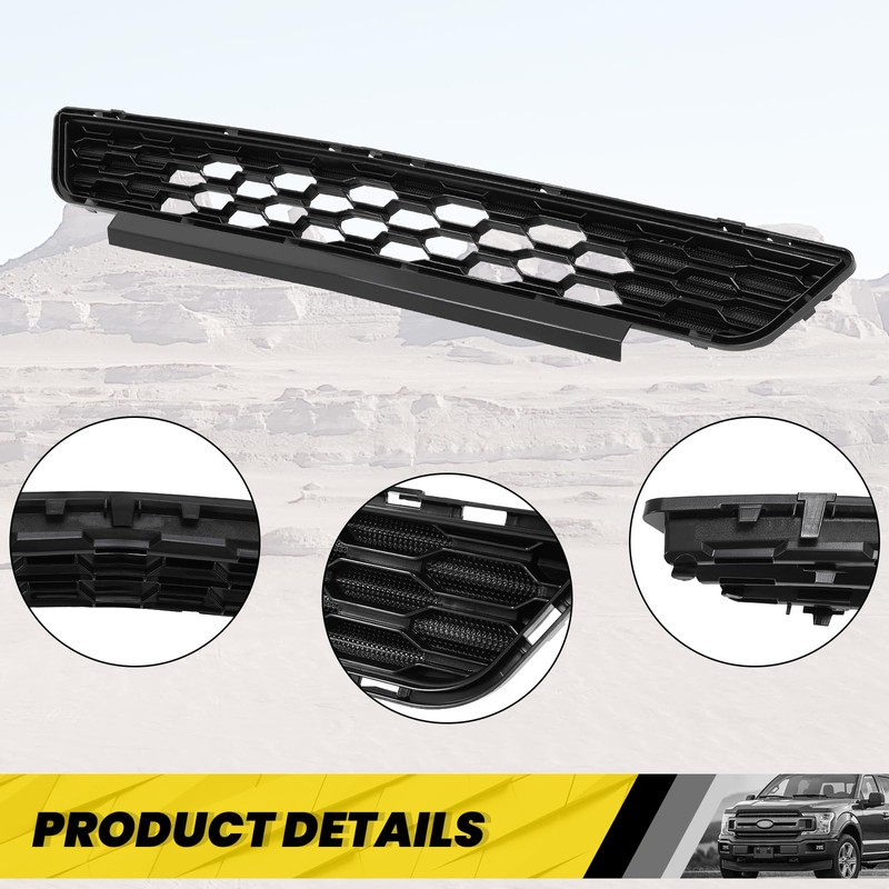 KUAFU Lower Radiator Front Grille Grill Compatible with 2015-2017 Ford