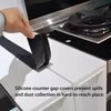 25-Inch Silicone Stove Gap Covers – 2-Pack Black T-Shaped Kitchen