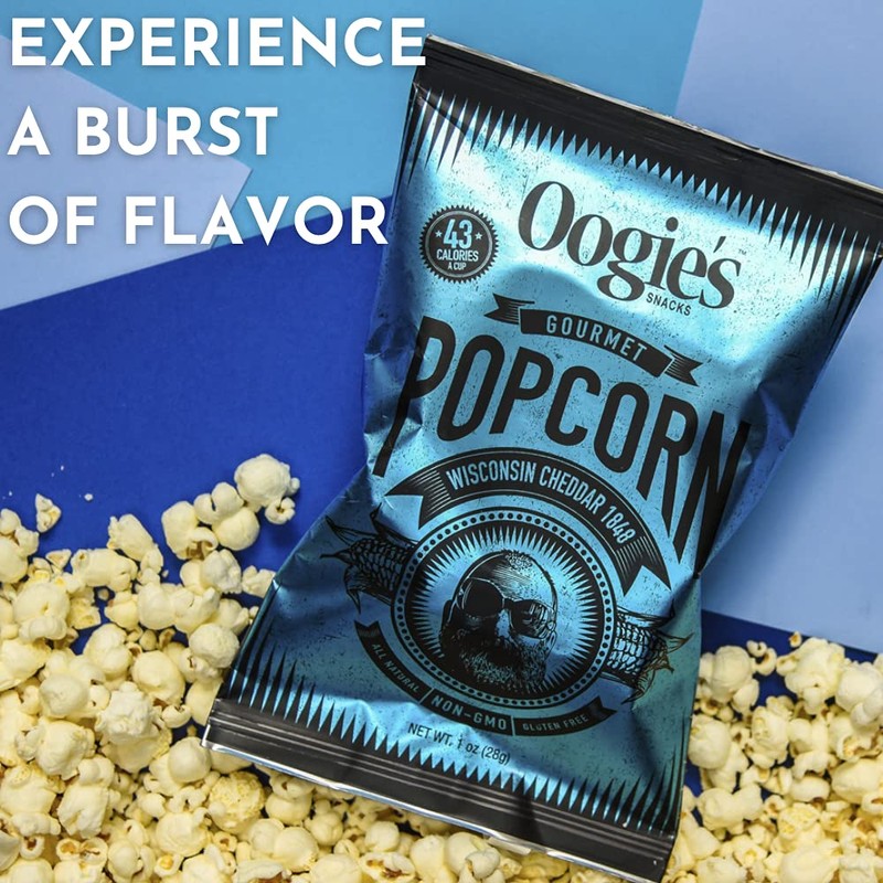 Oogie's Gourmet Popcorn | 12 Pack | Wisconsin Cheddar 1848