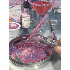 Snowy River Cocktail Salt Blends - Naturally Colored Kosher Margarita Salt for Cocktail Rimming and Decorative Salt Uses (4th July, 2oz Bottle)