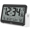 WallarGe Atomic Clock with Indoor Outdoor Temperature - 8.5'' Digital