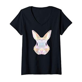 Womens Funny Easter Day Tee Bunny Rabbit Ears Egg Cute Men Women V-Neck T-Shirt