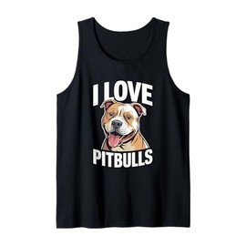 I Love Pitbulls Enthusiast Statement Tank Top