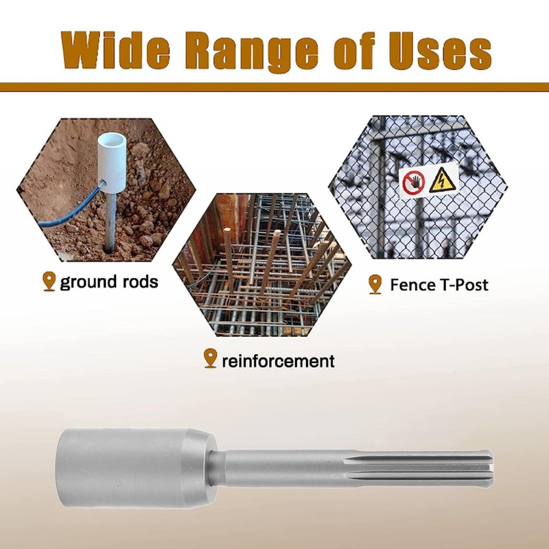 T Post Driver Attachment, SDS Max Shank T Post Driver