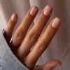 KXAMELIE Nude Glossy Short Square False Nails, 24Pcs (1 Set)