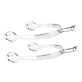 Fydun Espuelas de Caballos de Acero Inoxidable, Espuelas Espolones Ingleses de Cabeza Redonda, Inofensiva para los Amantes de la Equitación para los Hombres de Las Botas Rianas Mujeres