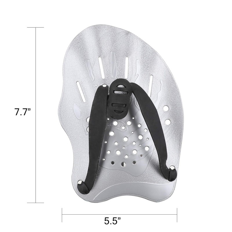 Gasher Contoured Swim Hand Paddles Swimming Training Paddles with Adjustable