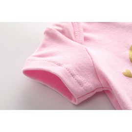 MAMIMAKA Baby Bodysuits Baby Clothes Short Sleeve One-Piece Cotton Bodysuit for Baby Boys and Girls 9-12 Months