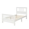 LUMISOL Wood Platform Bed with Headboard and Footboard, Twin Size