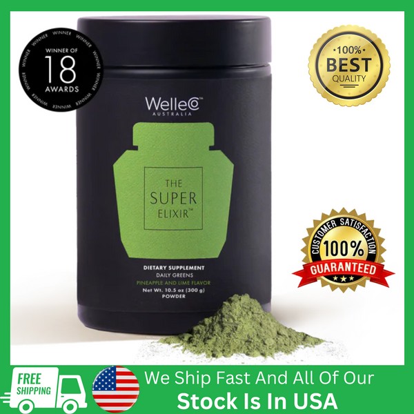 Welleco - The Super Elixir Green Powder, Drink Mix Pineapple