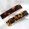 Prettyou Handmade Celluloid French Clip Design Tortoise Shell Oblong Luxury