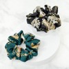 (2 types) Burnaby Luxury Black Green Point Scrunchy Black /