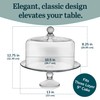 Libbey Selene Glass Cake Stand with Dome Lid, Elegant Curved