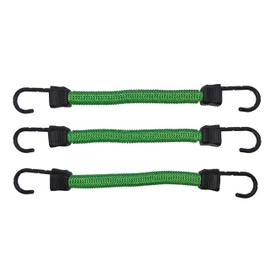 SuperBungee® Cords | 3 Pack of 6-Inch Cords (12" incl Hooks) That Stretch to 3.2 FEET