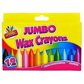 Jumbo Wax Crayons 12 Colours for Kids Arts and Crafts (1)