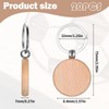 20 Stk SchlüSselanhäNger Holz,SchlüSselanhäNger Rohlinge,SchlüSselanhäNger Basteln,SchlüSselringe,Holzringe Zum Basteln FüR Diy