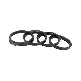 Hihaha 4pcs Plastic 72.6mm OD to 64.1mm ID Car Hub Centric Rings Wheel Bore Center Spacer Hub Rings Black Durable Material