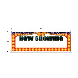 Beistle Now Showing Sign Banner Pack of 2
