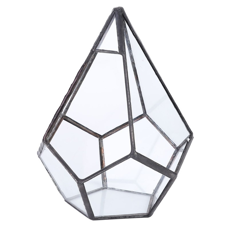 Stylish Geometric Shape Flowerpot Glass Plant Planter Succulent Plants Container