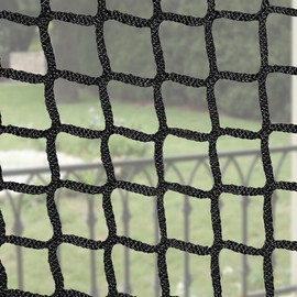 BAKENLON Safety Net for Children, Balcony Cat Net, Stair Protective Net, Railing Protection Net, Universal Protective Net, Knotless Anti-fall Wear-resistant Protective Net, Black (1.5 x 2 m)