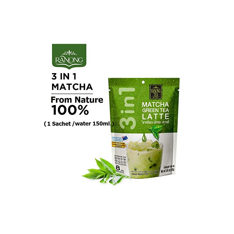 Ranong Tea Matcha Green Tea Latte Instant Drink Mix -